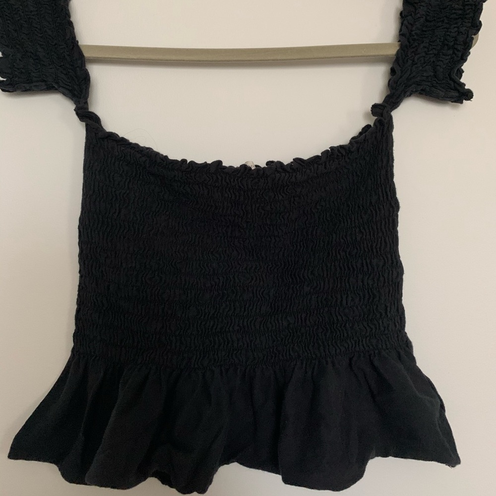 Urban Outfitters Off-Shoulder Black Dark wash top - Picture 2 of 2